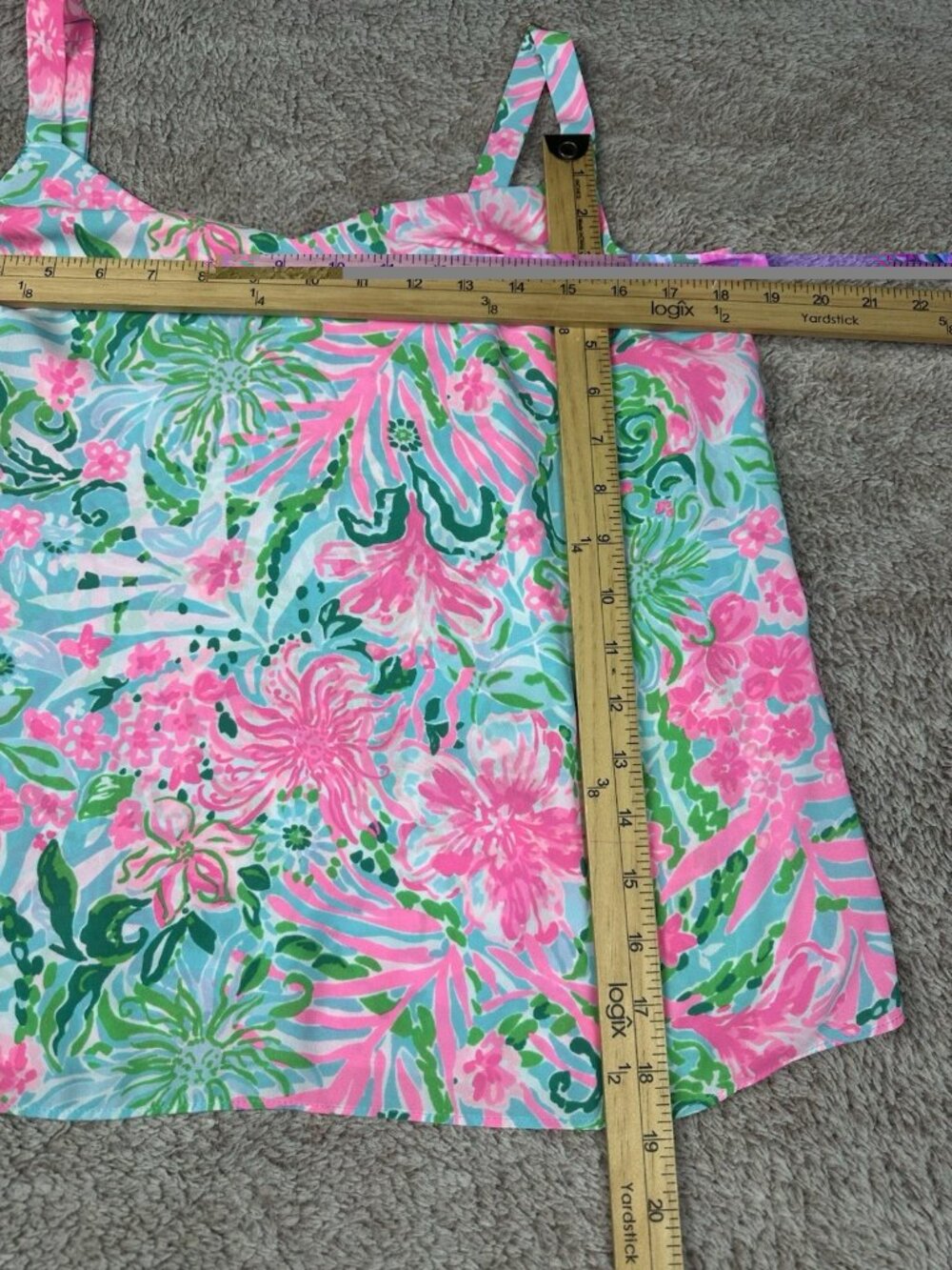 Lilly Pulitzer Nadia Cami Tank Top Blouse Shirt in Leaf It Wild Size M - Picture 4 of 11